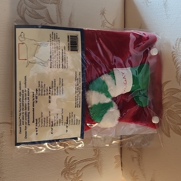 NWT Holiday Hooded Fleece Jacket for K9 - Picture 3 of 4